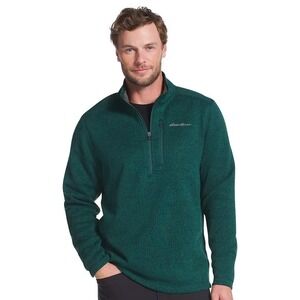Eddie Bauer Sweater Mens Size 3XB Green Radiator Fleece Quarter-Zip Pullover